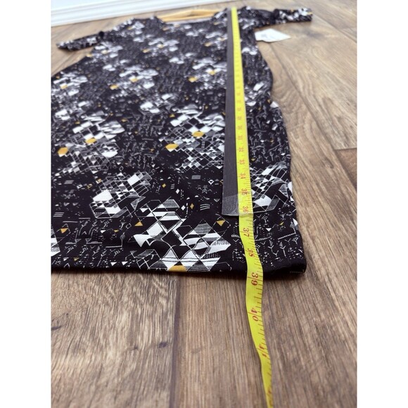 LuLaRoe Julia Women Ladies Dress Bodycon L Black Geometric - Picture 10 of 17